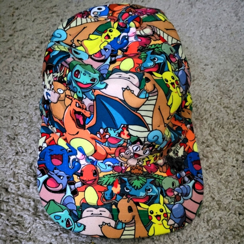 Pokemon One Size Print All Over Snapback Adjustable Hat